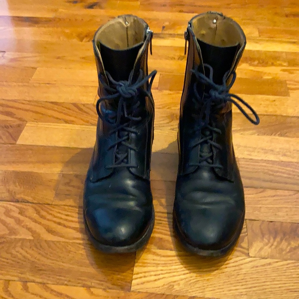 Frye combat style booties
